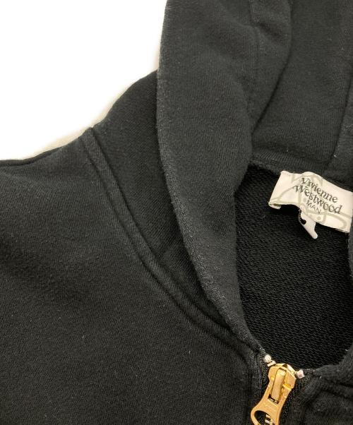 Vivienne Westwood man（ヴィヴィアン ウェストウッド マン）Vivienne Westwood man (ヴィヴィアン ウェストウッド マン) オーブ刺繍 ダブルジップパーカー ブラック サイズ:48の古着・服飾アイテム