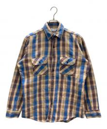 FIVE BROTHER（ファイブブラザー）の古着「70-80s チェックネルシャツ」｜ベージュ×ブルー