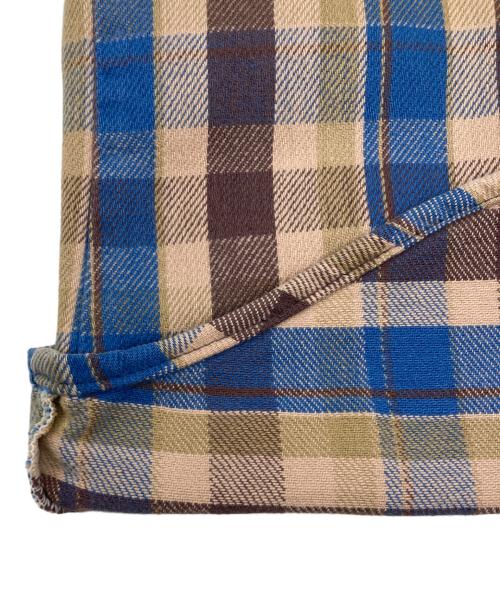 FIVE BROTHER（ファイブブラザー）FIVE BROTHER (ファイブブラザー) 70-80s チェックネルシャツ ベージュ×ブルー サイズ:SIZE Mの古着・服飾アイテム