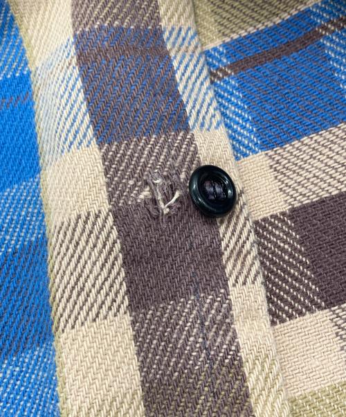 FIVE BROTHER（ファイブブラザー）FIVE BROTHER (ファイブブラザー) 70-80s チェックネルシャツ ベージュ×ブルー サイズ:SIZE Mの古着・服飾アイテム