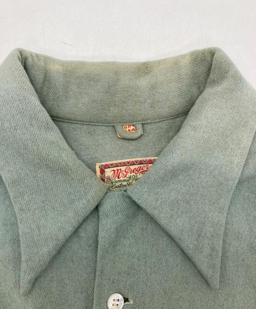 McGREGOR（マクレガー）McGREGOR (マクレガー) 40s オープンカラーシャツ グリーン サイズ:Lの古着・服飾アイテム