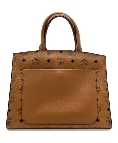 MCM（エムシーエム）MCM (エムシーエム) Essential Visetos Tote 2WAYロゴグラムショルダーバッグ ブラウンの古着・服飾アイテム
