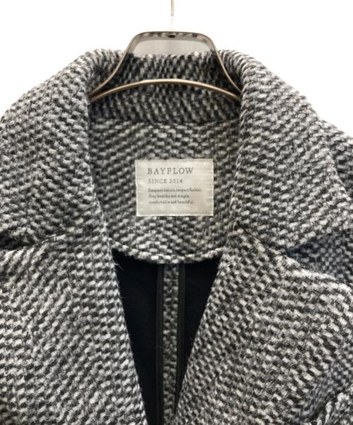 BAYFLOW（ベイフロー）BAYFLOW (ベイフロー) ウーリージャコット ブラック×ホワイト サイズ:3の古着・服飾アイテム