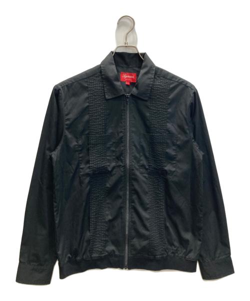 SUPREME（シュプリーム）SUPREME (シュプリーム) PinTuck Zip Up Shirts ブラック サイズ:Sの古着・服飾アイテム