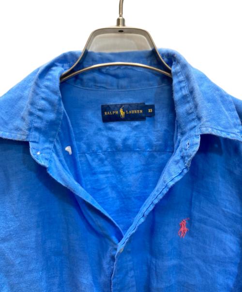 RALPH LAUREN（ラルフローレン）RALPH LAUREN (ラルフローレン) リネンシャツ ブルー サイズ:XSの古着・服飾アイテム