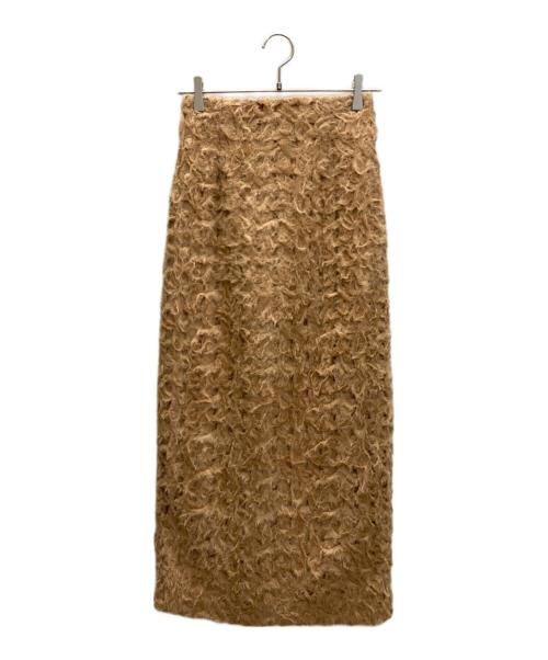 anuans（アニュアンス）anuans (アニュアンス) エンブロイダリータイトスカート ベージュ サイズ:SIZE Sの古着・服飾アイテム