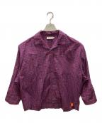 TIGHTBOOTH PRODUCTIONタイトブースプロダクション）の古着「PLAID ROLL-UP SHIRT」｜レッド×ネイビー