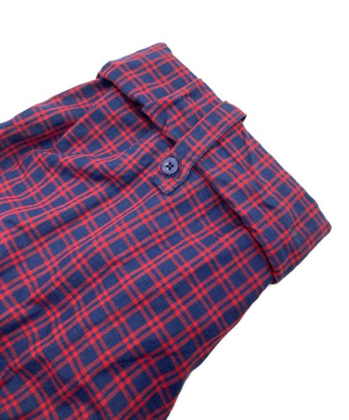 TIGHTBOOTH PRODUCTION（タイトブースプロダクション）TIGHTBOOTH PRODUCTION (タイトブースプロダクション) PLAID ROLL-UP SHIRT レッド×ネイビー サイズ:SIZE Lの古着・服飾アイテム