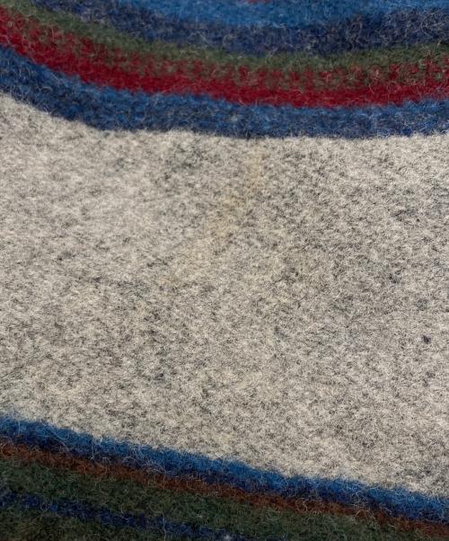 WOOLRICH（ウールリッチ）WOOLRICH (ウールリッチ) 80s ネイティブボーダージップアップジャケット グレー×ブルー サイズ:SIZE Lの古着・服飾アイテム