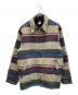 WOOLRICH（ウールリッチ）の古着「80s ネイティブボーダージップアップジャケット」｜グレー×ブルー