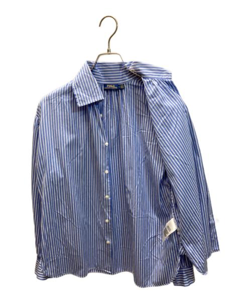 POLO RALPH LAUREN（ポロ・ラルフローレン）POLO RALPH LAUREN (ポロ・ラルフローレン) パフスリーブ ストライプシャツ ブルー×ホワイト サイズ:SIZE 2の古着・服飾アイテム