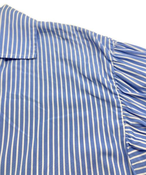 POLO RALPH LAUREN（ポロ・ラルフローレン）POLO RALPH LAUREN (ポロ・ラルフローレン) パフスリーブ ストライプシャツ ブルー×ホワイト サイズ:SIZE 2の古着・服飾アイテム
