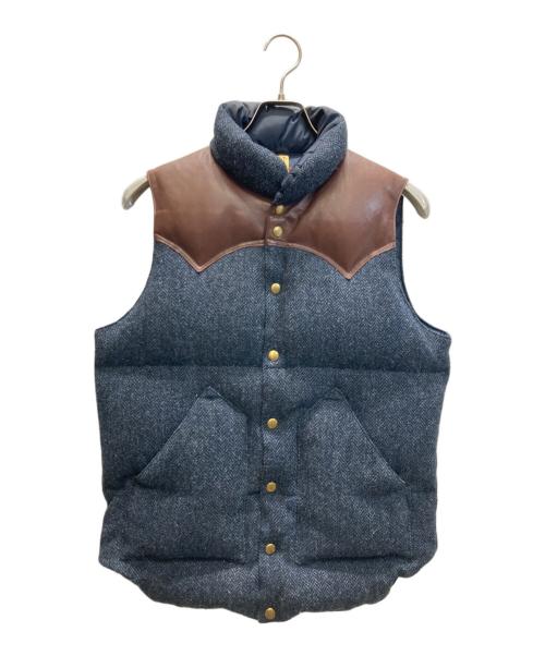 RockyMountainFeatherBed（ロッキーマウンテンフェザーベッド）RockyMountainFeatherBed (ロッキーマウンテンフェザーベッド) Harris Tweed (ハリスツイード) ダウンベスト ネイビー サイズ:38の古着・服飾アイテム