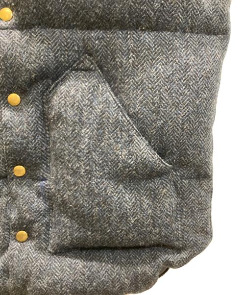 RockyMountainFeatherBed（ロッキーマウンテンフェザーベッド）RockyMountainFeatherBed (ロッキーマウンテンフェザーベッド) Harris Tweed (ハリスツイード) ダウンベスト ネイビー サイズ:38の古着・服飾アイテム