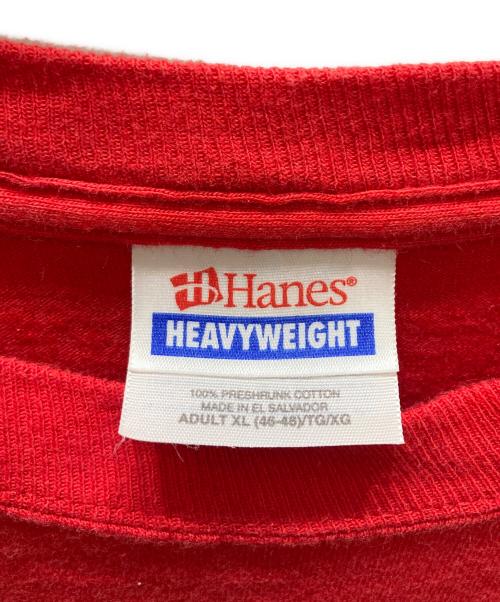 Hanes（ヘインズ）Hanes (ヘインズ) キャラクタープリントTシャツ レッド サイズ:XLの古着・服飾アイテム
