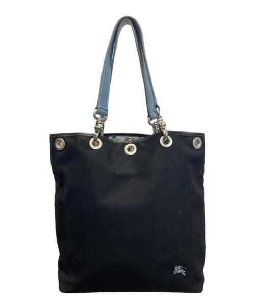 BURBERRY BLUE LABEL（バーバリーロンドンブルーレーベル）BURBERRY BLUE LABEL (バーバリーロンドンブルーレーベル) ノバチェック リバーシブル トートバッグ ブラックの古着・服飾アイテム