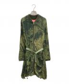 DIESELディーゼル）の古着「D-SARAN-CMF プリントカモ柄ブルゾンワンピース」｜グリーン