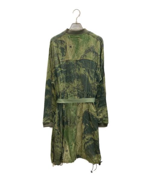 DIESEL（ディーゼル）DIESEL (ディーゼル) D-SARAN-CMF プリントカモ柄ブルゾンワンピース グリーン サイズ:SIZE 36 未使用品の古着・服飾アイテム