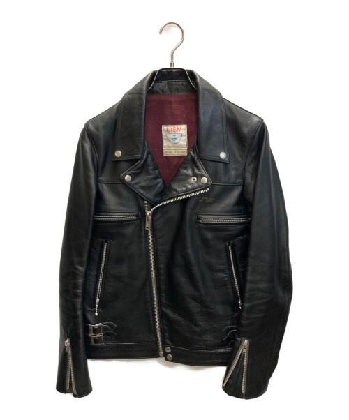 UNDERCOVER（アンダーカバー）UNDERCOVER (アンダーカバー) カウハイド ダブルライダースジャケット ブラック サイズ:SIZE 2の古着・服飾アイテム