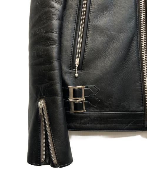 UNDERCOVER（アンダーカバー）UNDERCOVER (アンダーカバー) カウハイド ダブルライダースジャケット ブラック サイズ:SIZE 2の古着・服飾アイテム