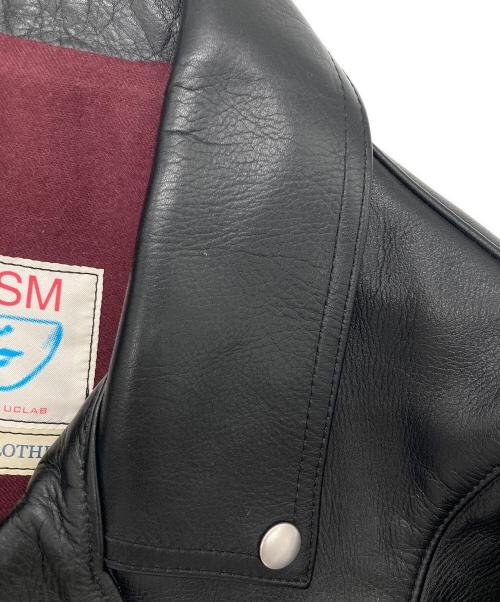 UNDERCOVER（アンダーカバー）UNDERCOVER (アンダーカバー) カウハイド ダブルライダースジャケット ブラック サイズ:SIZE 2の古着・服飾アイテム