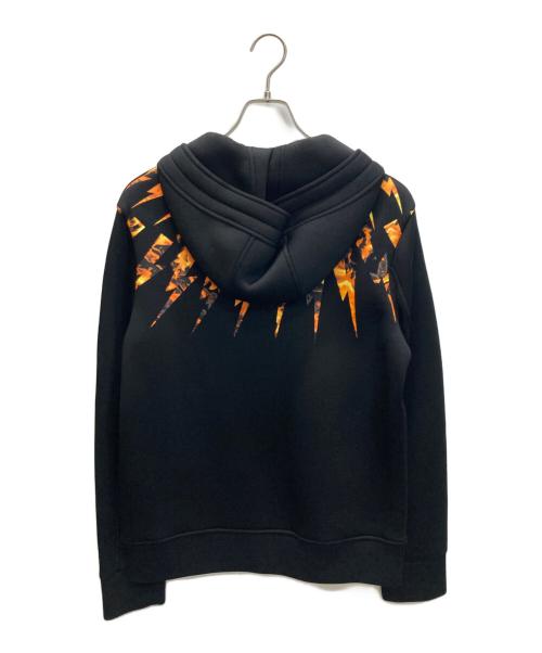 NEIL BARRETT（ニールバレット）NEIL BARRETT (ニールバレット) サンダーボルトプリントフーディー ブラック サイズ:SIZE Sの古着・服飾アイテム