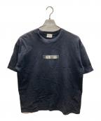 NUMBER (N)INEナンバーナイン）の古着「ロゴ刺繍Tシャツ」｜ブラック