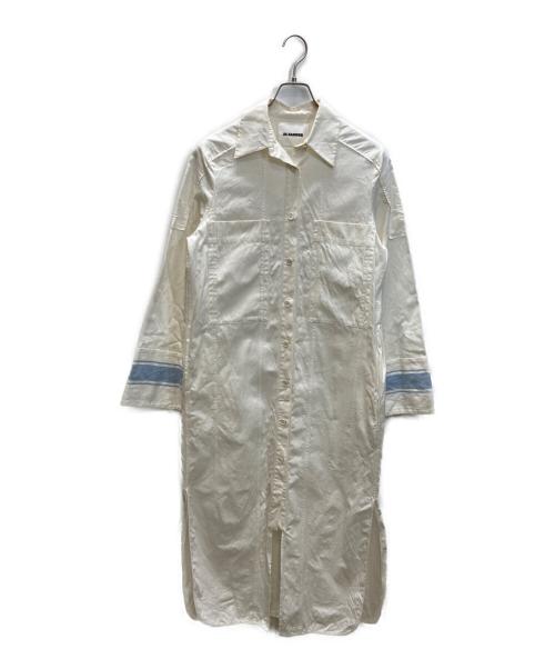 JIL SANDER（ジルサンダー）JIL SANDER (ジルサンダー) シャツワンピース ホワイト サイズ:SIZE 32の古着・服飾アイテム
