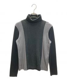 HaaT（ハート）の古着「タートルニック切替ニット」｜ブラック×グレー