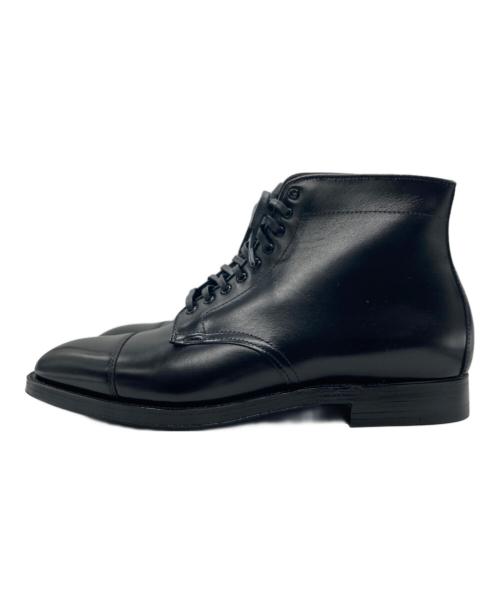 Alden（オールデン）Alden (オールデン) STRAIGHT TIP BOOT カーフ ストレート チップ レースアップブーツ ブラック サイズ:SIZE 9 1/2Dの古着・服飾アイテム