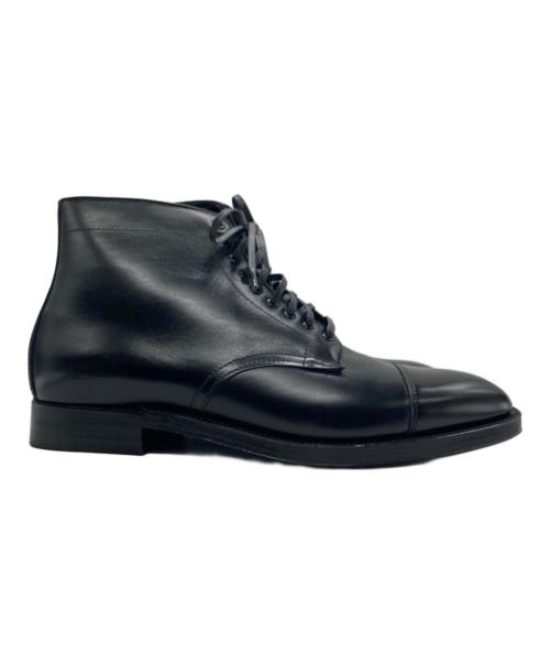 Alden（オールデン）Alden (オールデン) STRAIGHT TIP BOOT カーフ ストレート チップ レースアップブーツ ブラック サイズ:SIZE 9 1/2Dの古着・服飾アイテム