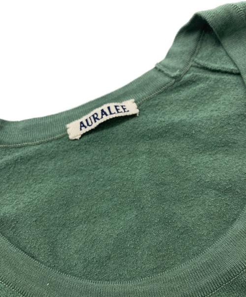 AURALEE（オーラリー）AURALEE (オーラリー) HIGH GAUGE COTTON PILE KNIT U-NECK TEE グリーン サイズ:SIZE 1の古着・服飾アイテム
