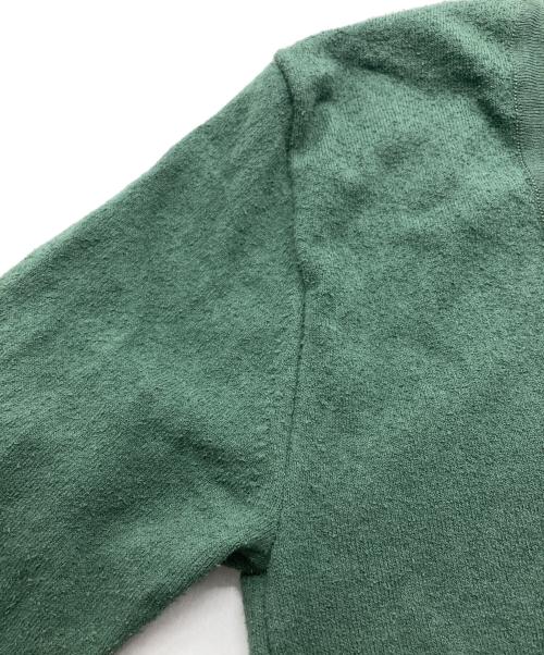 AURALEE（オーラリー）AURALEE (オーラリー) HIGH GAUGE COTTON PILE KNIT U-NECK TEE グリーン サイズ:SIZE 1の古着・服飾アイテム