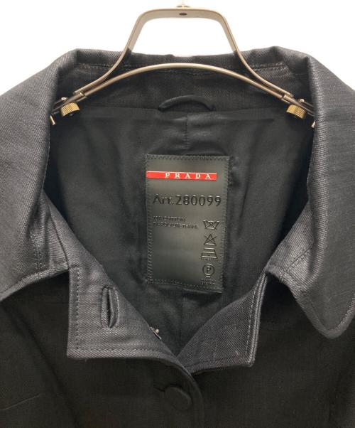 PRADA SPORTS（プラダスポーツ）PRADA SPORTS (プラダスポーツ) デニム地ミドル丈コート ブラック サイズ:SIZE 38の古着・服飾アイテム
