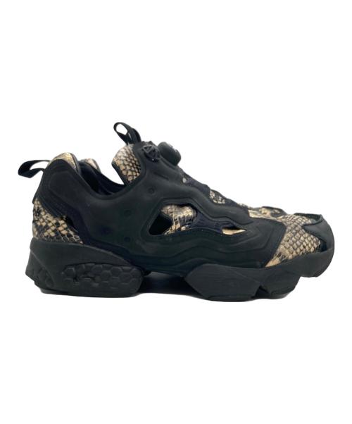 REEBOK（リーボック）REEBOK (リーボック) INSTAPUMP FURY-パイソン柄 ブラック×ベージュ サイズ:SIZE 27cmの古着・服飾アイテム