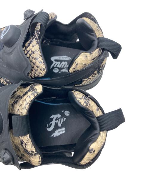 REEBOK（リーボック）REEBOK (リーボック) INSTAPUMP FURY-パイソン柄 ブラック×ベージュ サイズ:SIZE 27cmの古着・服飾アイテム