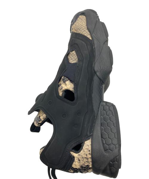 REEBOK（リーボック）REEBOK (リーボック) INSTAPUMP FURY-パイソン柄 ブラック×ベージュ サイズ:SIZE 27cmの古着・服飾アイテム