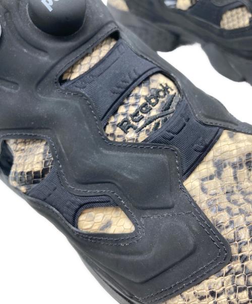 REEBOK（リーボック）REEBOK (リーボック) INSTAPUMP FURY-パイソン柄 ブラック×ベージュ サイズ:SIZE 27cmの古着・服飾アイテム