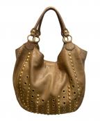 MIU MIUミュウミュウ）の古着「スタッズ レザーワンショルダーバッグ」｜ブラウン