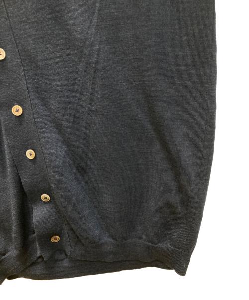 JOHN SMEDLEY（ジョンスメドレー）JOHN SMEDLEY (ジョンスメドレー) 襟付きウールニットカーディガン ネイビー サイズ:Lの古着・服飾アイテム