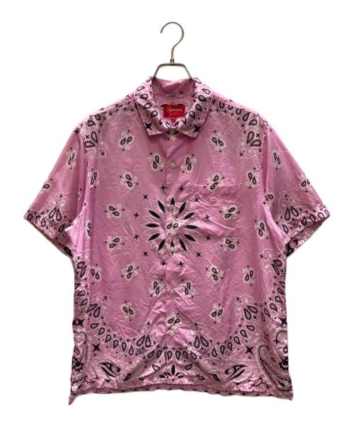 SUPREME（シュプリーム）SUPREME (シュプリーム) BANDANA SILK S/S SHIRT ピンク サイズ:SIZE Mの古着・服飾アイテム