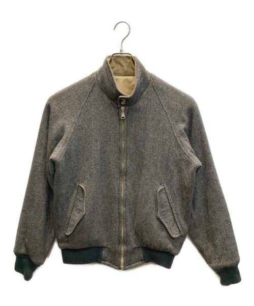 LAND'S END（ランズエンド）LAND'S END (ランズエンド) ヘリンボーンリバーシブルハリントンジャケット ベージュ サイズ:Ｓの古着・服飾アイテム