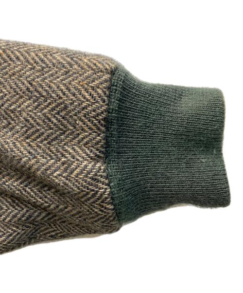 LAND'S END（ランズエンド）LAND'S END (ランズエンド) ヘリンボーンリバーシブルハリントンジャケット ベージュ サイズ:Ｓの古着・服飾アイテム