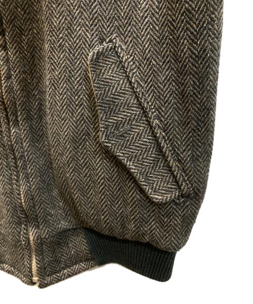 LAND'S END（ランズエンド）LAND'S END (ランズエンド) ヘリンボーンリバーシブルハリントンジャケット ベージュ サイズ:Ｓの古着・服飾アイテム