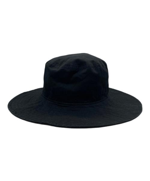 New Era（ニューエラ）New Era (ニューエラ) Yohji Yamamoto POUR HOMME (ヨウジヤマモト プールオム) ハンドペイントロゴ アドベンチャー ワイドブリム ブラック サイズ:Lの古着・服飾アイテム