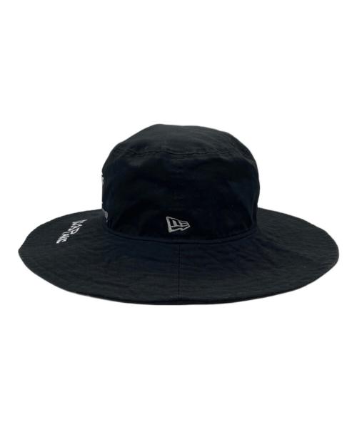 New Era（ニューエラ）New Era (ニューエラ) Yohji Yamamoto POUR HOMME (ヨウジヤマモト プールオム) ハンドペイントロゴ アドベンチャー ワイドブリム ブラック サイズ:Lの古着・服飾アイテム