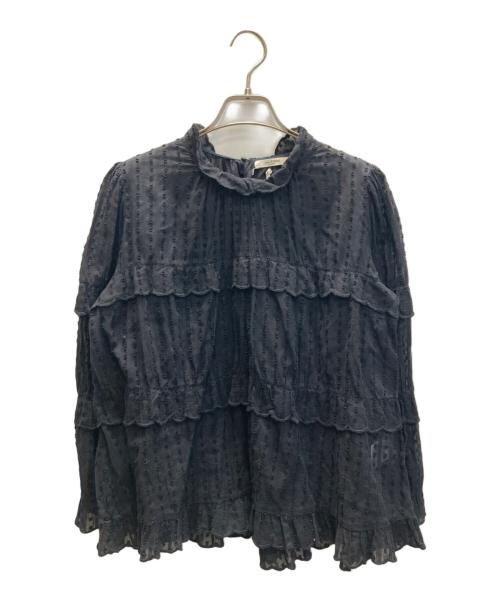ISABEL MARANT ETOILE（イザベルマランエトワール）ISABEL MARANT ETOILE (イザベルマランエトワール) ドット 刺繍 ティアード ブラウス ブラック サイズ:36の古着・服飾アイテム