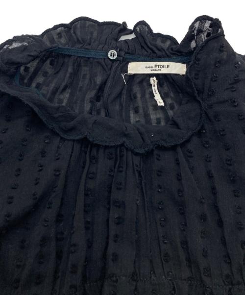 ISABEL MARANT ETOILE（イザベルマランエトワール）ISABEL MARANT ETOILE (イザベルマランエトワール) ドット 刺繍 ティアード ブラウス ブラック サイズ:36の古着・服飾アイテム