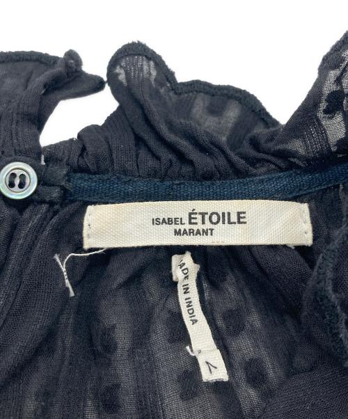 ISABEL MARANT ETOILE（イザベルマランエトワール）ISABEL MARANT ETOILE (イザベルマランエトワール) ドット 刺繍 ティアード ブラウス ブラック サイズ:36の古着・服飾アイテム