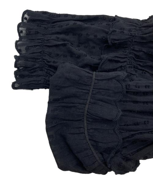 ISABEL MARANT ETOILE（イザベルマランエトワール）ISABEL MARANT ETOILE (イザベルマランエトワール) ドット 刺繍 ティアード ブラウス ブラック サイズ:36の古着・服飾アイテム